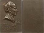 Österreich, Kaiserreich, Stadt Wien Einseitige Bronzeplakette 1906 v. Schäfer, a.d. 50. Bühnenjubiläum von Ludwig Martinelli, 1833 - 1913 Vorzüglich