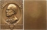 Berühmte Personen - Feldherren Einseitige Bronzeplakette o.J. (1903) v. Mayer und Wilhelm, Stuttgart, auf Feldmarschall Graf v. Moltke, 1800 - 1891 Selten, vorzüglich - Stempelglanz