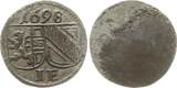 Salzburg, Erzbistum Einseitiger Pfennig 1698 Johann Ernst von Thun und Hohenstein, 1687 - 1709 Besser als sehr schön