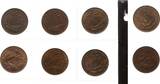 Großbritannien 1/2 Penny komplette Serie 12 Stück 1937 - 1948 George VI., 1936 - 1952 Meist vorzüglich - Stempelglanz