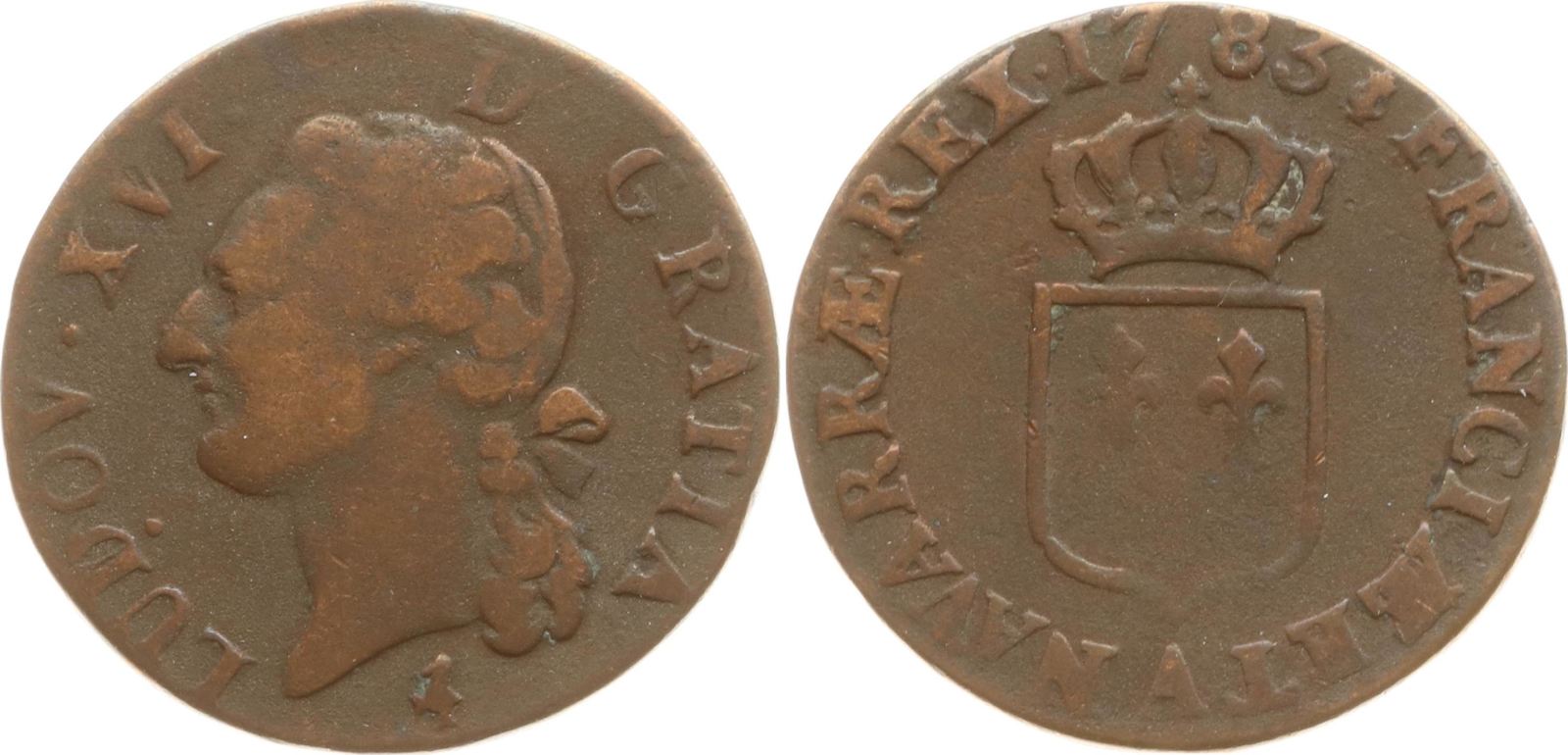 Frankreich, Königreich 1/2 Sol 1783 A Ludwig XVI., 1774 1793, Paris