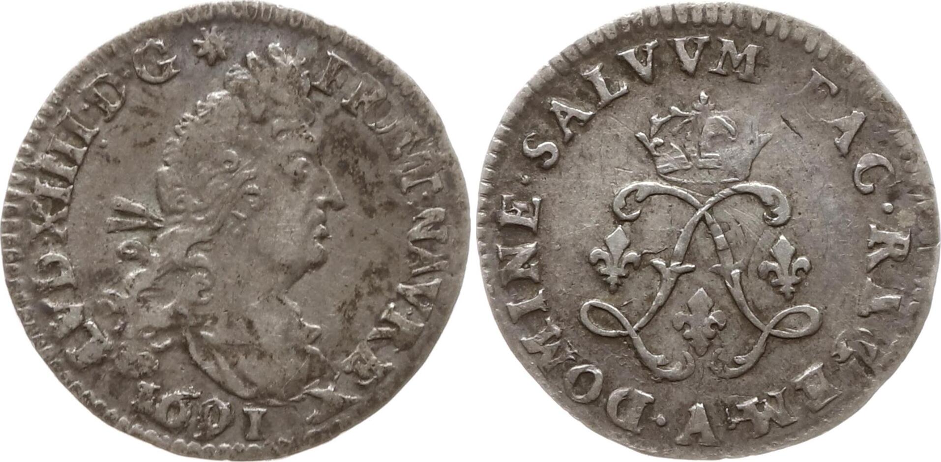 Frankreich, Königreich 4 Sols aux 2 L 1691 A Ludwig XIV., 1643 1715