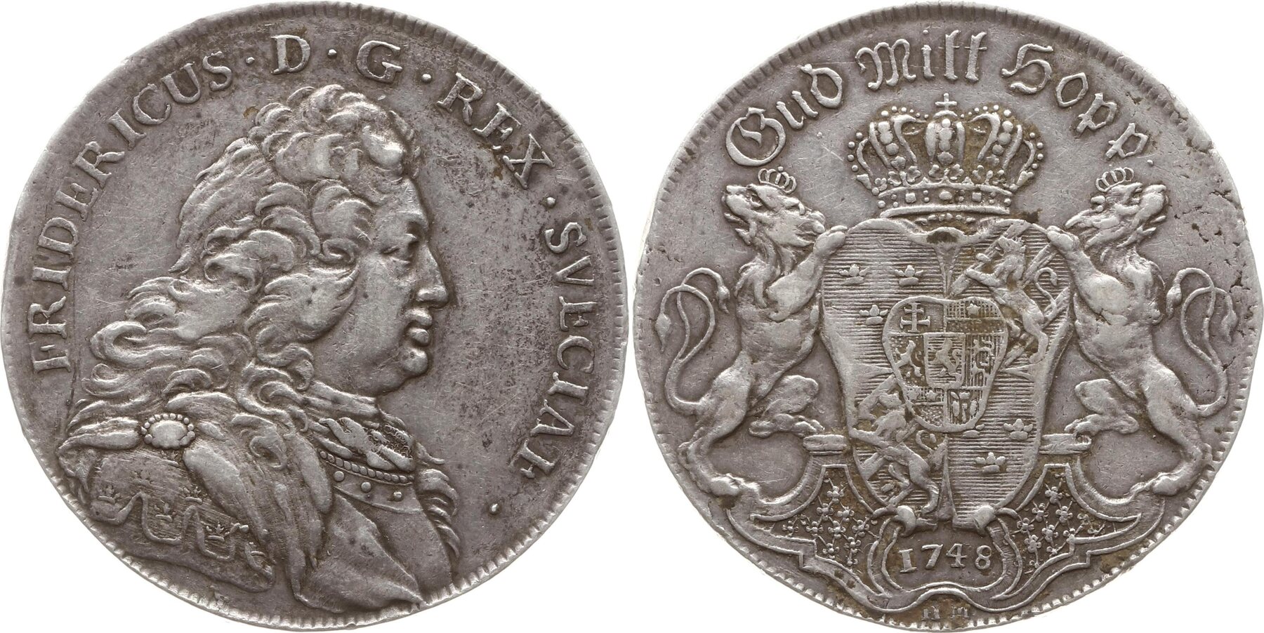 Schweden, Königreich Riksdaler 1748 Friedrich I., 1720 1751