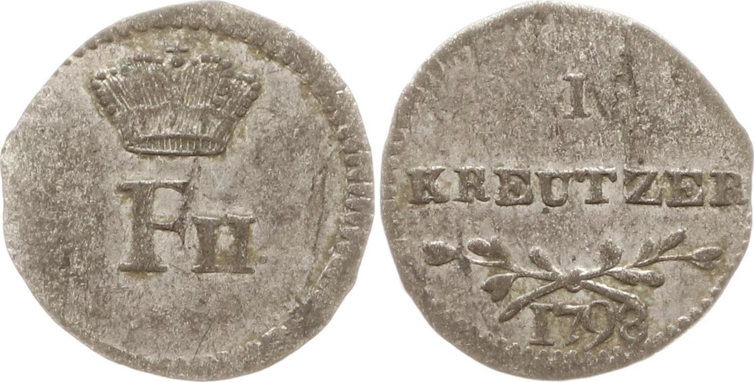 Württemberg 1 Kreuzer 1798 Friedrich II., 1797 1805 Sehr schön
