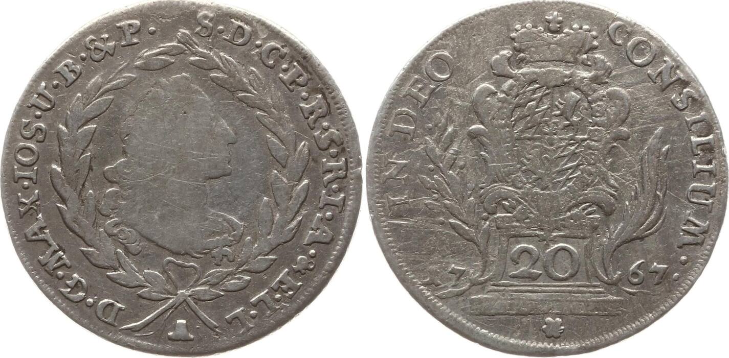 Bayern, Kurfürstentum 20 Kreuzer 1767 Maximilian III. Joseph, 1745