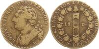 Frankreich, Constitution 12 Deniers Metz, Glockenmetall (mdc) -