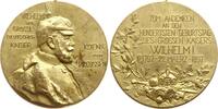 Deutschland, Kaiserreich, Preußen, Königreich Vergoldete Bronzemedaille Wilhelm II., 1888 - 1918, auf den 100. Geburtstag Wilhelm I. -