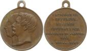 Frankreich, Kaiserreich Tragbare Bronzemedaille Napoleon III., 1852 - 1870, auf seine Hochzeit mit Eugénie in Notre Dame Paris -