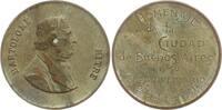 Argentinien, Buenos Aires Zinkmedaille auf den 80. Geburtstag Präsident Bartolomé Mitre, gewidmet von der Stadt -