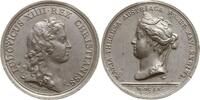 Frankreich, Königreich Zinnmedaille Ludwig XIV., 1643 - 1715, v. Mauger, Vermählung mit Maria Theresa von Spanien -