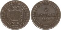 Italien 5 Centesimi Vittorio Emanuele II., Provisorische Regierung, 1859 - 1861, Birmingham -