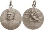 Frankreich, 1. Weltkrieg Kleine tragbare Silbermedaille v. Rasumny, auf General Joffre -