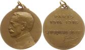 Frankreich, 1. Weltkrieg Tragbare Bronzemedaille v. Auguste Maillard, auf den Tod General Joseph Gallieni, 1849 - 1916 -