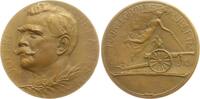 Frankreich, 1. Weltkrieg Kleine Bronzemedaille v. Legastelois, auf General Joffre -