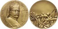 Frankreich, 1. Weltkrieg Bronzemedaille v. Huguenin, General Joffre Generalissme, Blumen sprießen aus Kanonenkugel -
