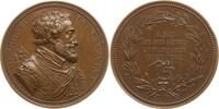Frankreich, Königreich Bronzemedaille von Droz bei Puymaurin, auf Heinrich IV., 1589 - 1610, Pelikan füttert Junge -