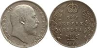 Indien 1 Rupie Edward VII., 1901 - 1910 -