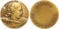 Frankreich, Republik Bronzemedaille v. Maurice Delannoy, 1885 - 1972, Abbaye du Mont St. Michel -