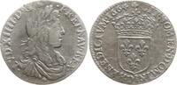Frankreich, Königreich 1/12 Ecu au buste juvénile Ludwig XIV., 1643 - 1715, Lyon -