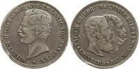 Deutschland, Kaiserreich, Preußen, Königreich Tragbare versilberte Bronzemedaille Wilhelm II, 1888 - 1918, Friedrich III. und Wilhelm I., Gründer des Reichs -