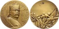 Frankreich, 1. Weltkrieg Große Bronzemedaille v. Huguenin, General Joffre Generalissme, Blumen sprießen aus Kanonenkugel -