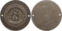 Frankreich Einseitige Medaille St. Christopherus trägt Jesuskind auf Schulter und durchschreitet Fluss -