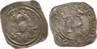 Erzbistum Salzburg, Pettau Pfennig Eberhard II., 1200-1246, Bischof hält Kuppel mit 2 Türmen / Herzog, Lilienzepter -