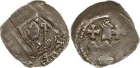 Erzbistum Salzburg, Pettau Pfennig Eberhard II., 1200-1246, Bischof, Krummstab / Bischof, 3 Türme, 2 Kreuze, Ringel -