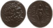 Phrygia - Apameia Bronze Kopf Zeus n.r. / Statue Artemis Anaitis , Magistrates Heraklei und Eglogistes -