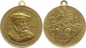 Mainz, Stadt Tragbare Messingmedaille von Lauer, Nürnberg, auf den 500. Geburtstag von Johannes Gutenberg -