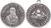 Kaiserreich Deutschland Tragbare Aluminiummedaille Turnvater Jahn / Einer für Alle - Alle für Einen, Feuerwehrhelm Axt und Leiter -