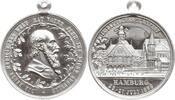 Hamburg, Stadt Tragbare Aluminiummedaille v. Jörgum & Trefz auf das 9. Deutsche Turnfest, Turnvater Jahn / Stadtansicht -