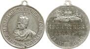 Deutschland, Kaiserreich, Preußen, Königreich Tragbare versilberte Bronzemedaille Wilhelm II., 1888 - 1918, von Lauer, auf seinen Regierungsantritt am 15. Juni -