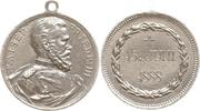 Deutschland, Kaiserreich, Preußen, Königreich Tragbare versilberte Bronzemedaille Friedrich III., 1888, von Lauer, auf seinen Tod am 15. Juni -
