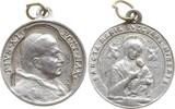 Vatikan Tragbare Miniatur-Aluminiummedaille Pius XI., 1922-1939, SANCTA MARIA SVCCVRRE MISERIS -