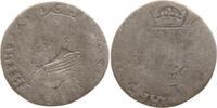 Spanische Niederlande Belgien-Brabant 1/5 Philippstaler Philipp II. von Spanien, 1555 - 1596, Jz. nicht mehr lesbar -