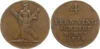 Braunschweig-Calenberg-Hannover 4 Pfennig Georg III., 1760 - 1820, Ausbeute St. Andreasberg -