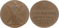 Braunschweig-Calenberg-Hannover 4 Pfennig Georg III., 1760 - 1820, Ausbeute St. Andreas -