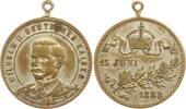 Deutschland, Kaiserreich, Preußen, Königreich Tragbare versilberte Bronzemedaille Wilhelm II., 1888 - 1918, auf seinen Regierungsantritt am 15. Juni -
