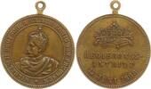Deutschland, Kaiserreich, Preußen, Königreich Tragbare Bronzemedaille Wilhelm II., 1888 - 1918, auf seinen Regierungsantritt am 15. Juni -