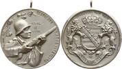 Sachsen Tragbare versilberte Bronzemedaille Sächsische Kriegerverdienstmedaille für Frontkämpfer des WK 1, verliehen 1920-34 -