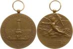 Frankreich, 3. Republik Tragbare Bronzemedaille v. Rasumny, Centenaire de la Bataille de Craonne (Aisne), 7. März 1814 - 1914 -