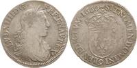 Frankreich, Königreich 1/2 Ecu au buste juvénile Ludwig XIV., 1643 - 1715, Rennes, Jahreszahl aus 1659 umgeschnitten -