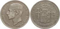 Spanien, Königreich 5 Pesetas Alfonso XII., 1874 - 1885 -