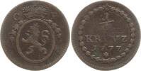 Pfalz, Kurfürstentum 1/4 Kreuzer Karl Theodor,1742 - 1799, Mannheim -