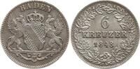 Baden, Großherzogtum 6 Kreuzer Leopold, 1830 - 1852 -