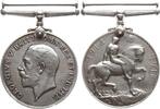 Großbritannien, Königreich Tragbare Silbermedaille George V., The British War Medal, verliehen an GNR. C.H. SMITH R.A. (Randgrav.) -