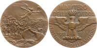Italien, Königreich Bronzemedaille Vittorio Emanuele III., Kriegsministerium, 20 Jahre Kriegsende, Schlachtenszene -