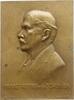 Österreich, Kaiserreich, Stadt Wien Einseitige Bronzeplakette v. St. Schwartz, auf Dr. Franz Ritter von Schonka, 1859 - 1947, Eisenbahn -