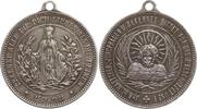 Religion und Wallfahrt Tragbare Silbermedaille Marienstandbild / Reliquie auf Kissen, 400 - Jahre Marienverehrung 1501 - 1901 -